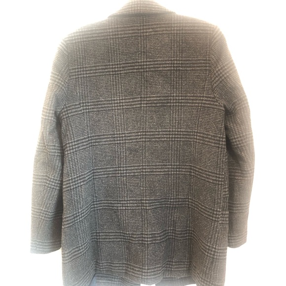 Ganni Woodside Checked Wool Blend Blazer Women’s Grey US 4 Jacket 2 Buttons - Picture 12 of 13